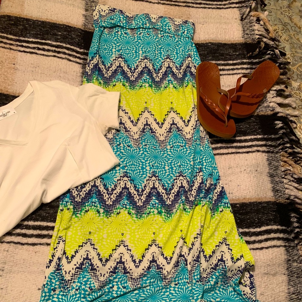 Soft, comfy cotton med maxi skirt beautiful colors